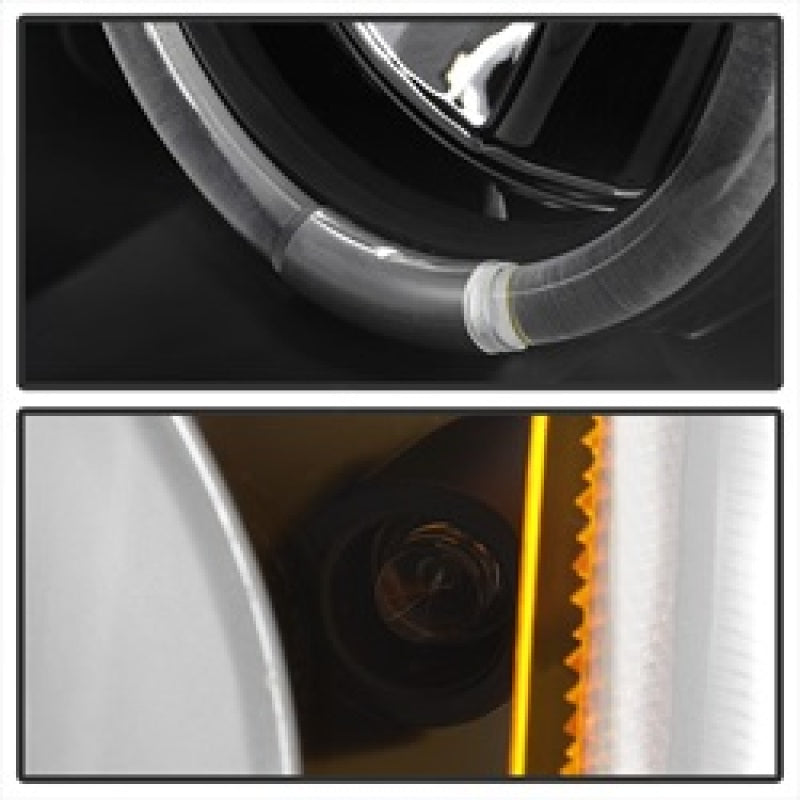 Spyder Chevy Silverado 1500 03-06 Projector LED Halo LED Amber Reflctr Blk PRO-YD-CS03-AM-BK 5009456