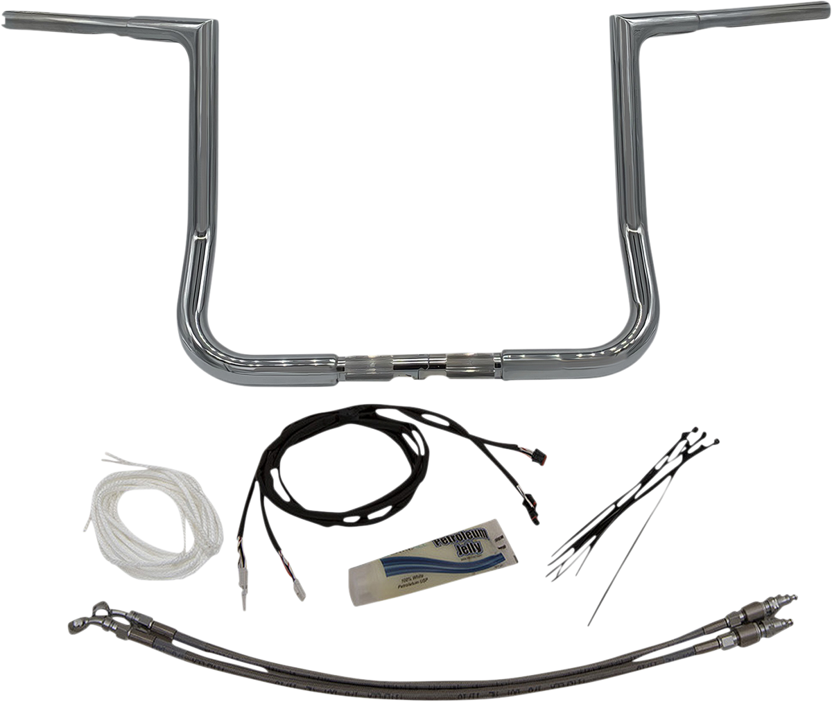 FAT BAGGERS INC. Handlebar Kit - Flat Top - 14" - Chrome 709214