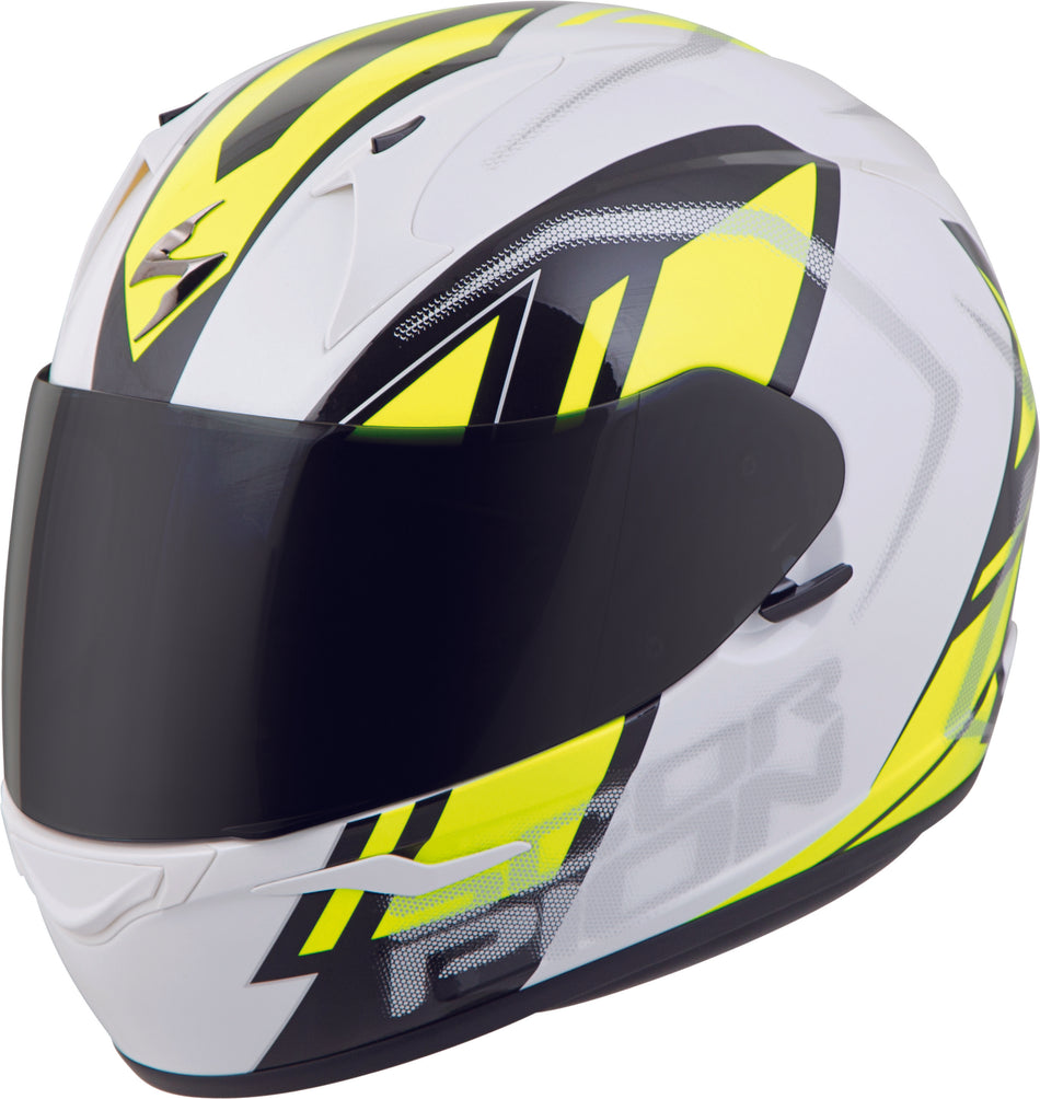 SCORPION EXO Exo-R320 Full-Face Helmet Endeavor White/Neon Md 32-0504