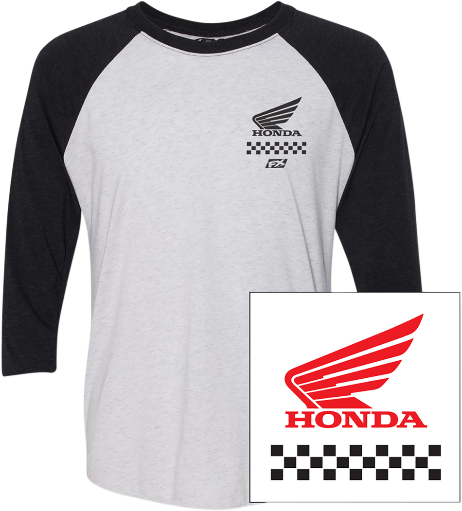 FACTORY EFFEX Honda Wing Baseball T-Shirt - White/Black - XL 23-87326