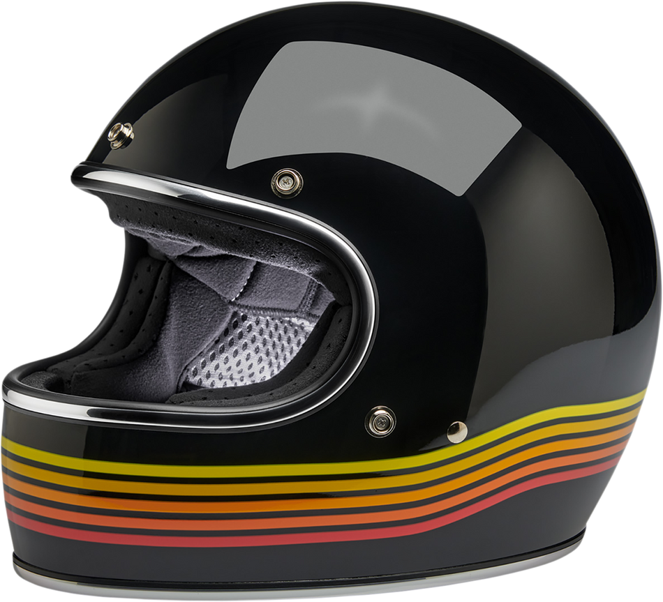 BILTWELL Gringo Helmet - Gloss Black Spectrum - Small 1002-536-102