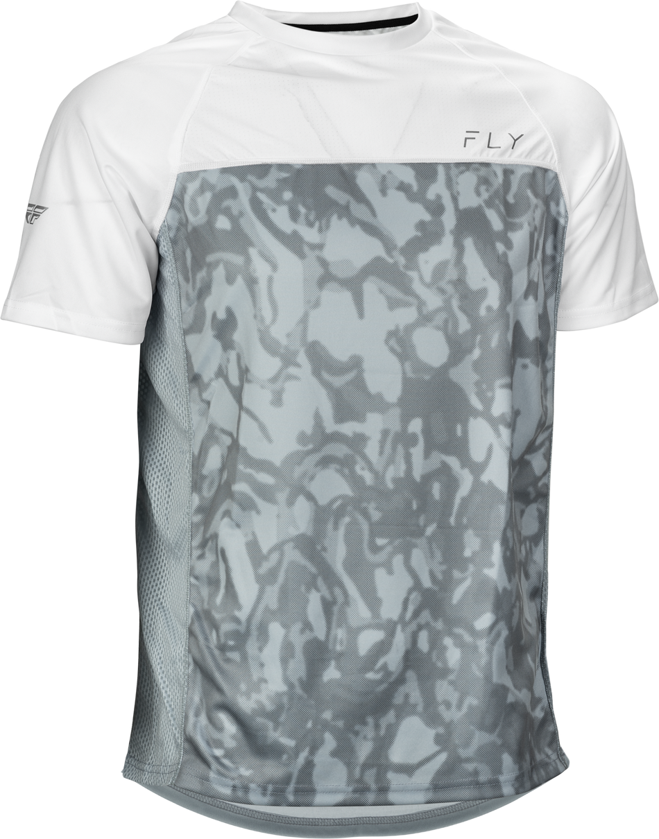 FLY RACING Super D Jersey Light Grey Camo/White Md 352-8142M