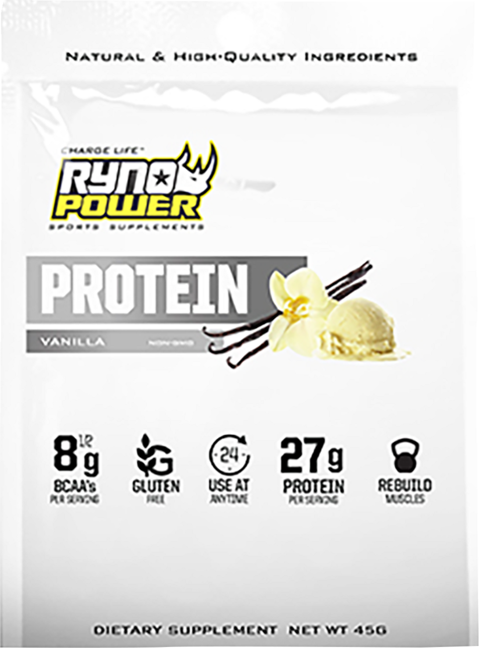 RYNO POWER Protein Powder - Vanilla - 1 Serving SMP-VAN