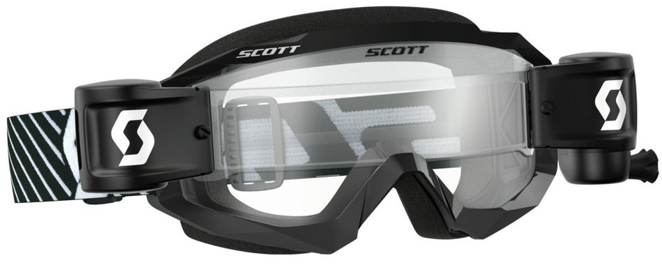SCOTT Hustle Mx Wfs Goggle Black/White W/Clear Lens 262593-1007113