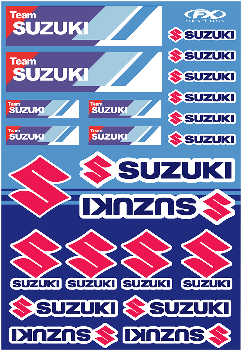 Kit de calcomanías FACTORY EFFEX - Suzuki Racing 22-68432 