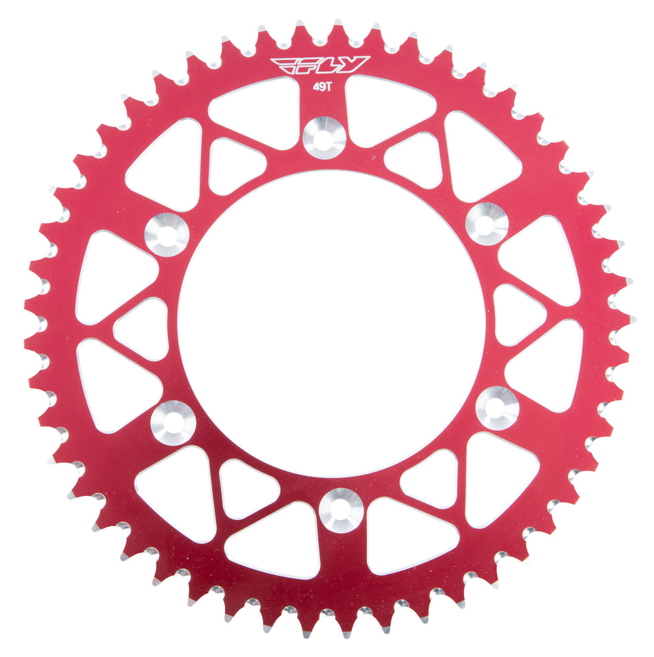 FLY RACING Rear Sprocket Aluminum 49t-520 Red Hon OLD 225-49 RED