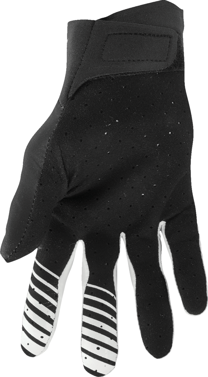 THOR Agile Gloves - Solid - Black/White - Small 3330-7670