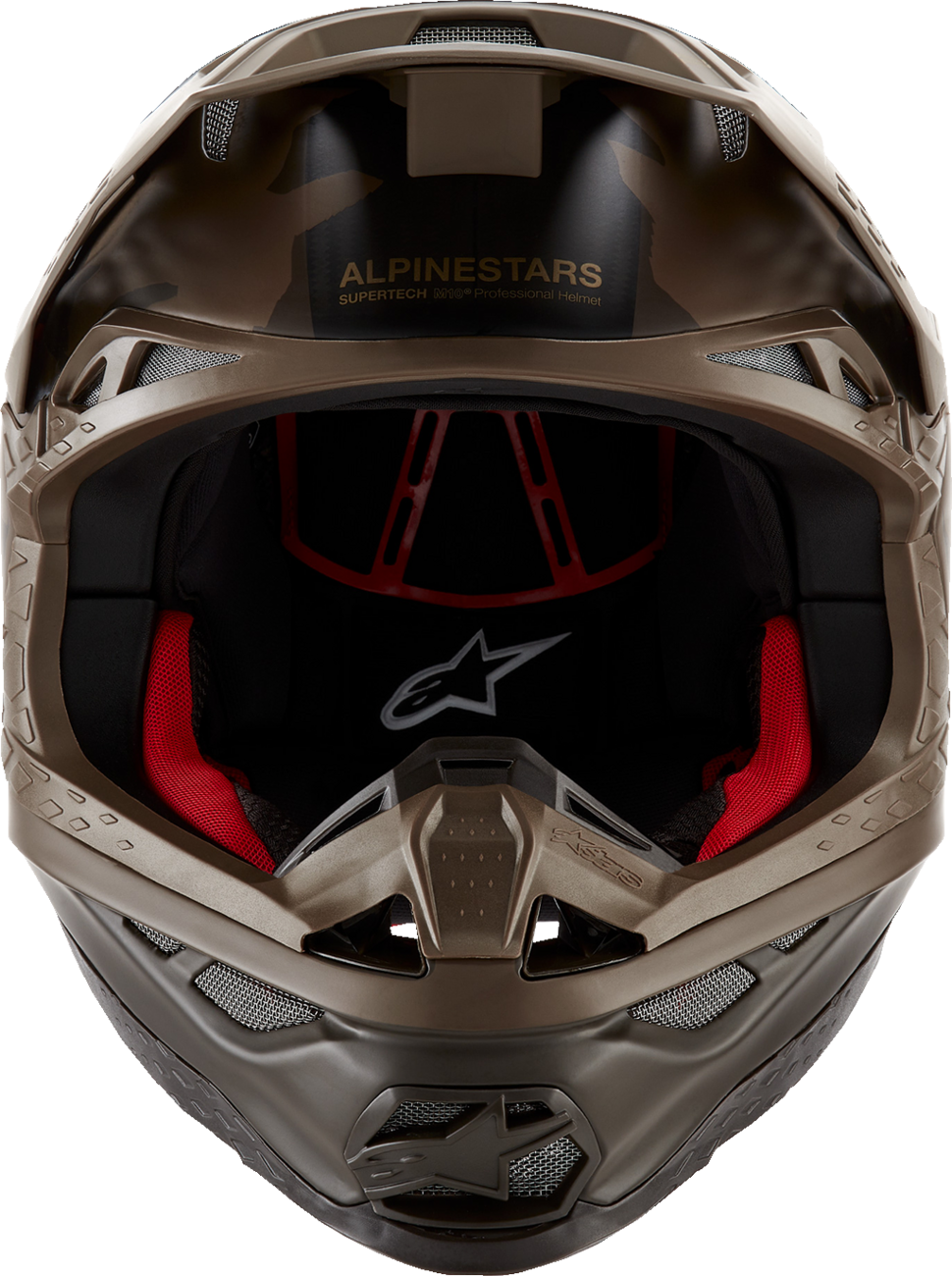 ALPINESTARS Supertech M10 Helmet - Squad - MIPS® - Dark Brown/Gold - Small 8302823-839-SM