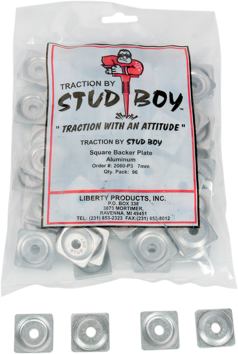 STUD BOY Backer Plates - Aluminum - 7mm - 96 Pack 2060-P3