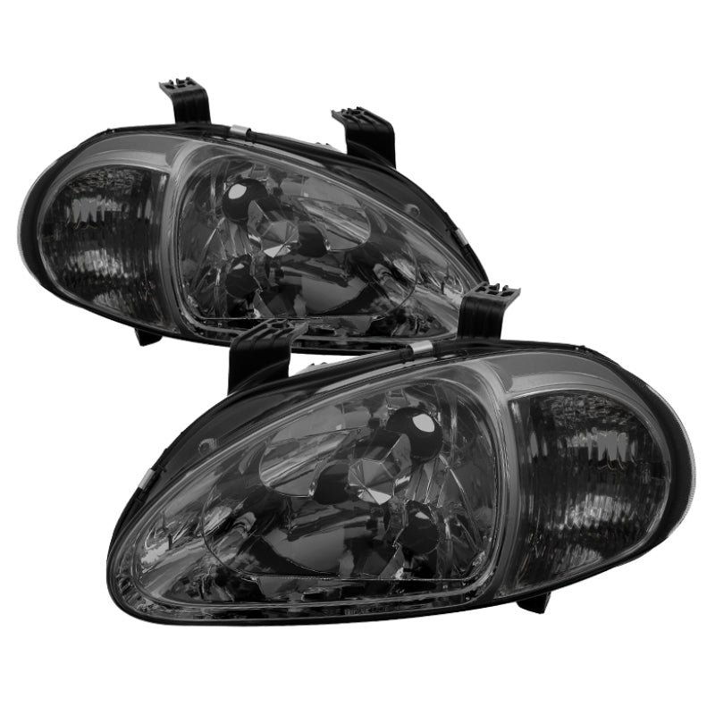 Xtune Honda Del Sol 93-97 1Pc Crystal Headlights Smoke HD-ON-HDEL93-1P-SM 5013439