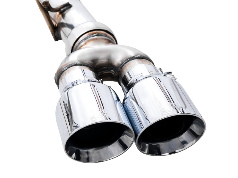 AWE Tuning 4th Gen GM 1500 5.3L 0FG Catback Split Rear Exit (w/ Bumper Cutouts) - Quad Chrome Tips 3015-42201