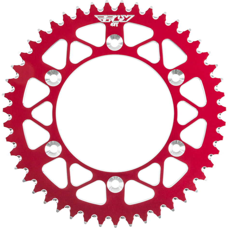FLY RACING Rear Sprocket Aluminum 47t-520 Red Hon OLD 225-47 RED