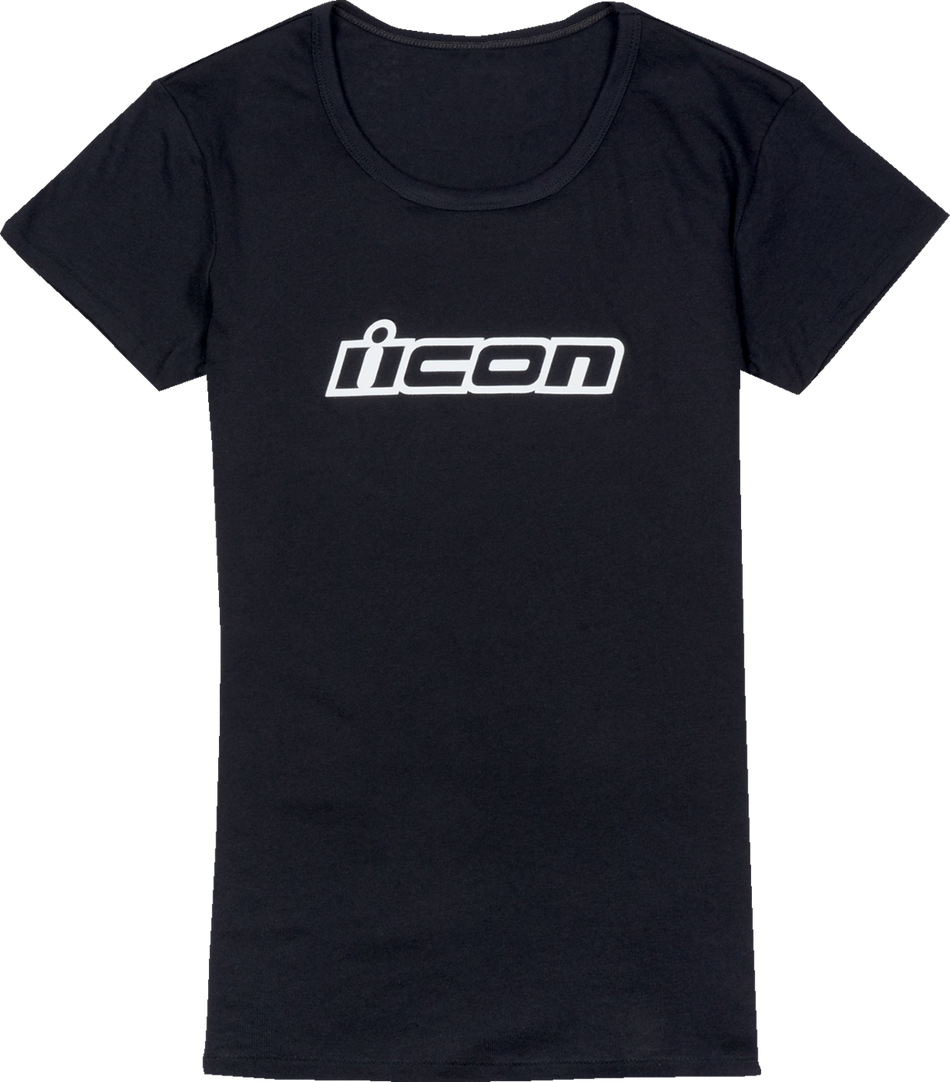 Camiseta ICON Clasicon para mujer - Negro - Grande 3031-4173 