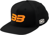 100% BB33 Hat - Black/Fluo Orange - One Size BB-20041-485-01