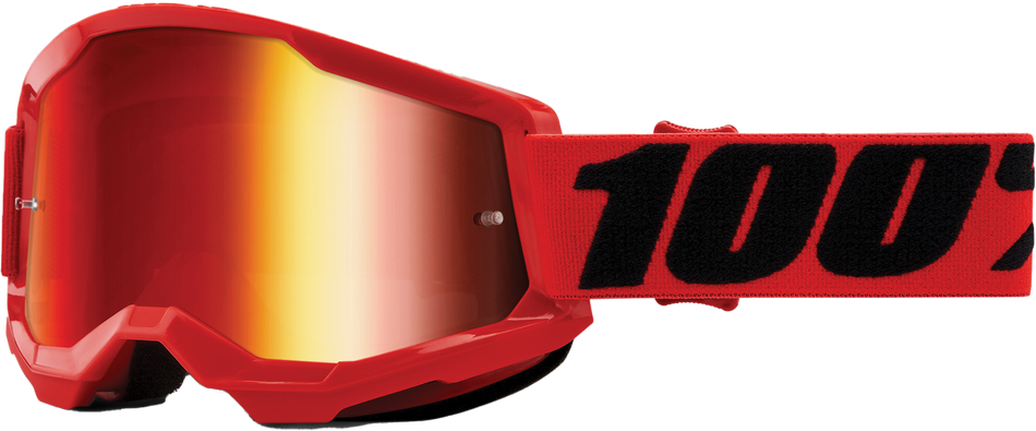 100% Strata 2 Goggle Red Mirror Red Lens 50028-00004