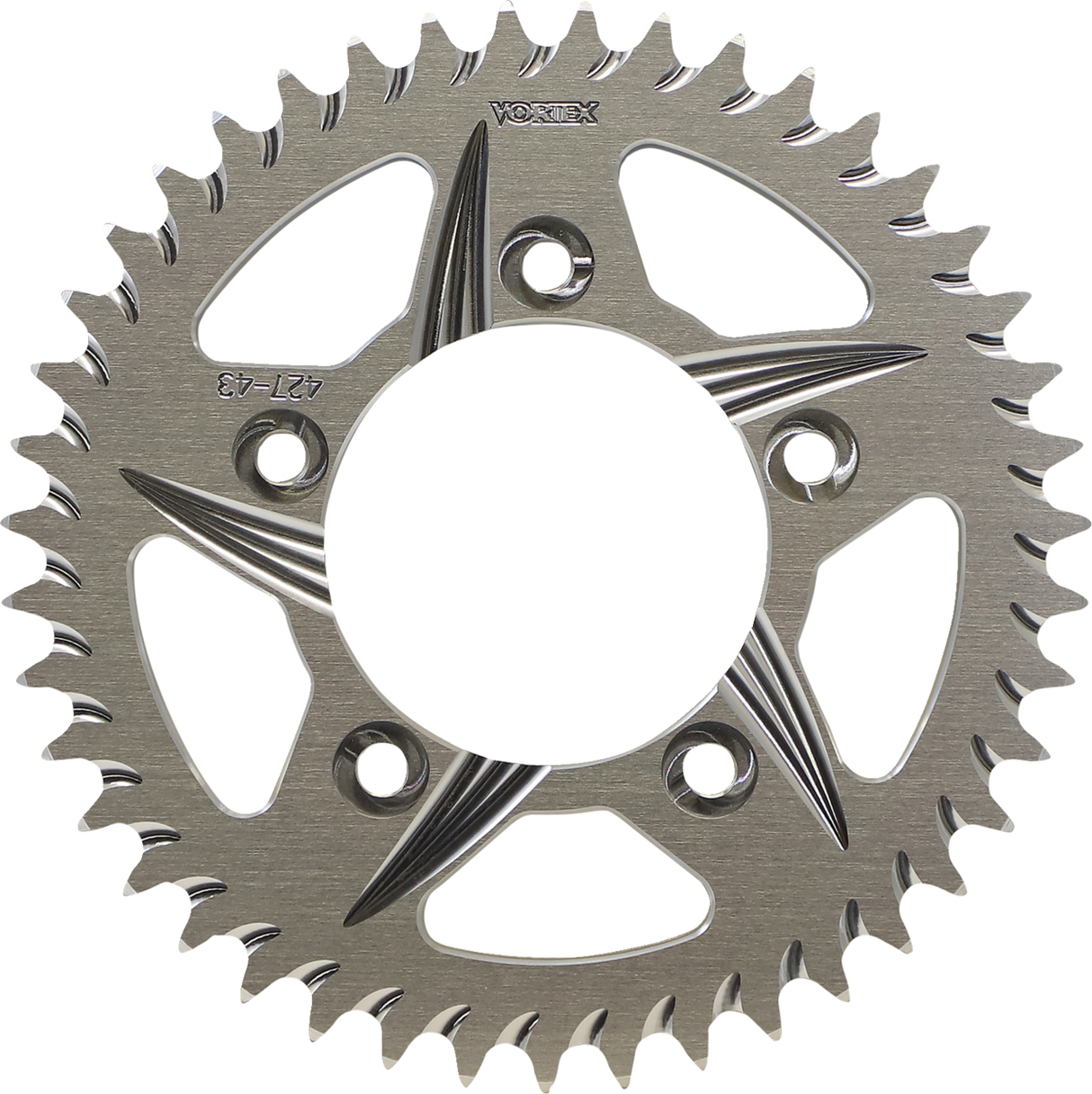 VORTEX Aluminum Sprocket - Silver - Rear - 43 Tooth 427-43