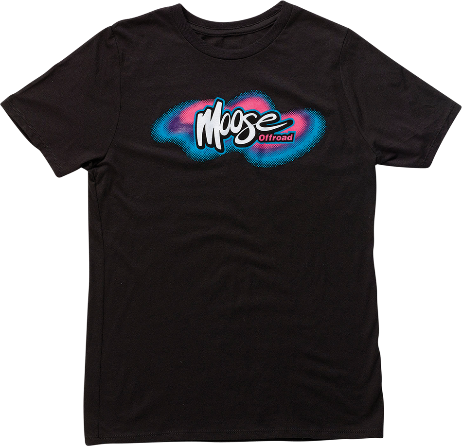 MOOSE RACING Camiseta retro de alce para jóvenes - Negro - Mediano 3032-3509 