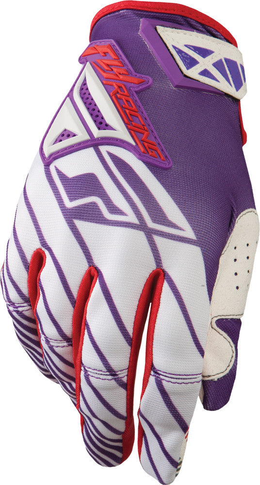 FLY RACING Kinetic Gloves White/Red/Purple Sz 11 367-41911
