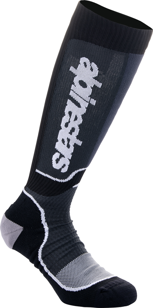 ALPINESTARS Youth MX Plus Socks - Black/White - Medium/Large 4742324-12-ML