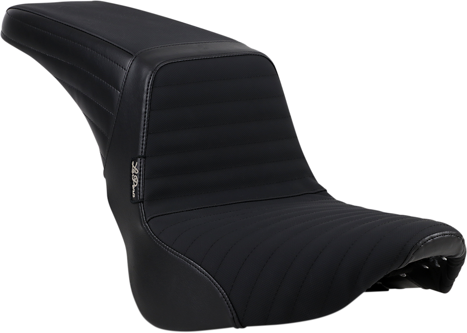 LE PERA Kickflip Seat - Pleated w/ Gripp Tape - Black - Softail '18-'21 LYB-590PTGP
