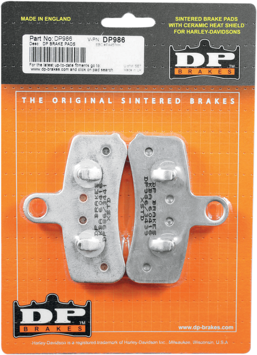 DP BRAKES Sintered Brake Pads - DP986 DP986