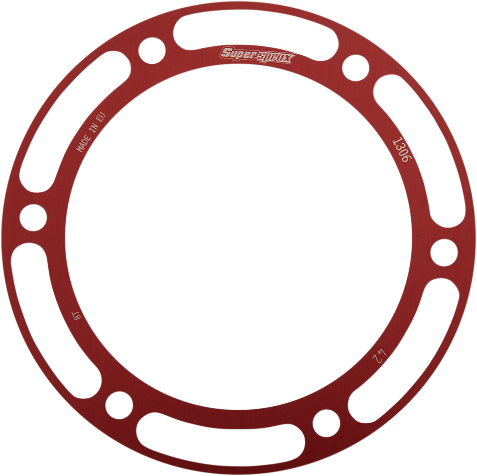 SUPERSPROX Edge Rear Sprocket Insert - Red RACD1306-42-RED