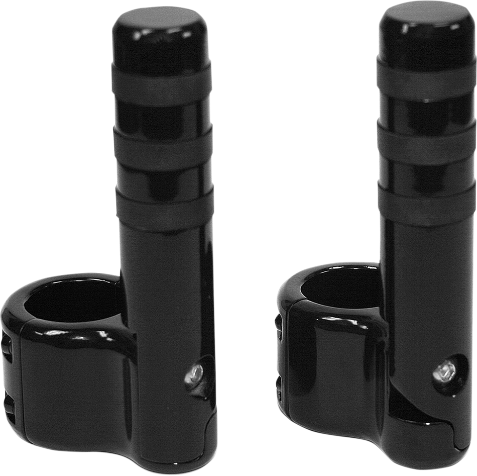 LINDBY Clamp-On 3-Band Footpeg - Black BL715