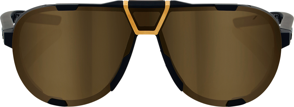 100% Westcraft Sunglasses - Soft Tact Black - Soft Gold Mirror 61046-258-01