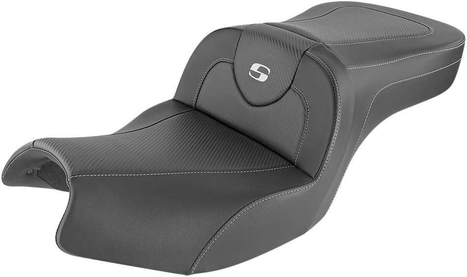 SADDLEMEN Roadsofa Seat - Carbon Fiber - Without Backrest - Black - Indian I20-06-185