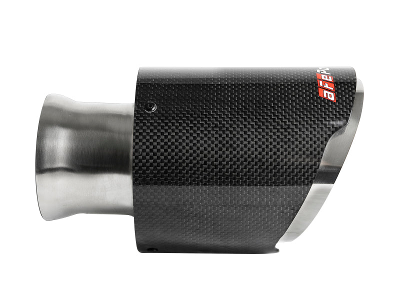 aFe MACH Force-XP 4-1/2in Carbon Fiber OE Replacement Exhaust Tips - 15-19 Dodge Charger/Hellcat 49C32068-C