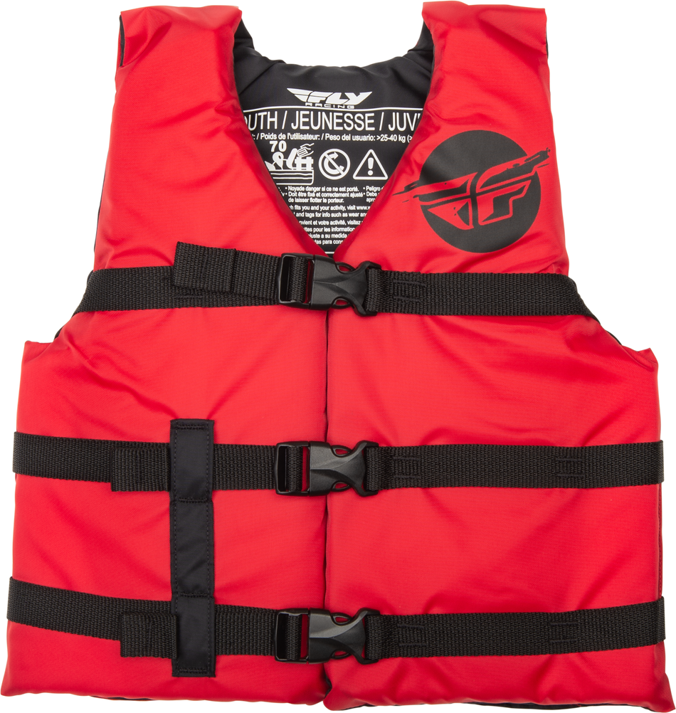 FLY RACING Youth Flotation Vest Red/Black 221-30332