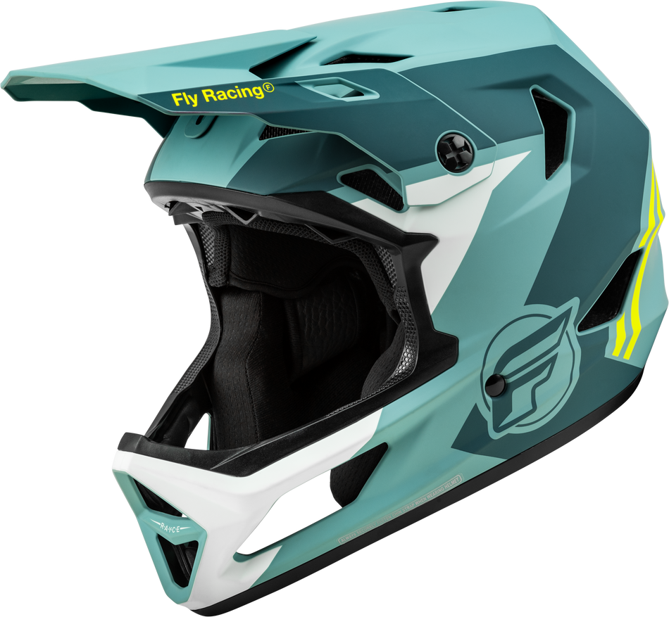 FLY RACING Rayce Helmet Matte Blue Stone/Hi-Vis Lg 73-3610L