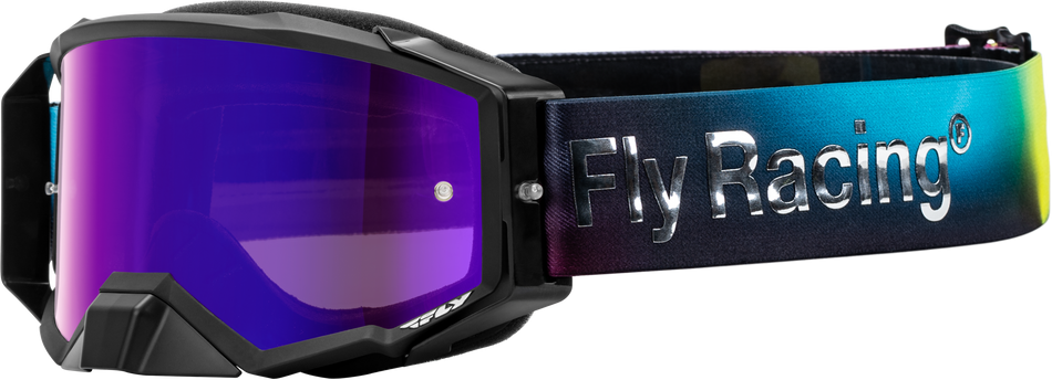 FLY RACING Zone Elite Legacy Goggle Fuschia/Elec Blu/Hi-Vis W Lens 37-51906