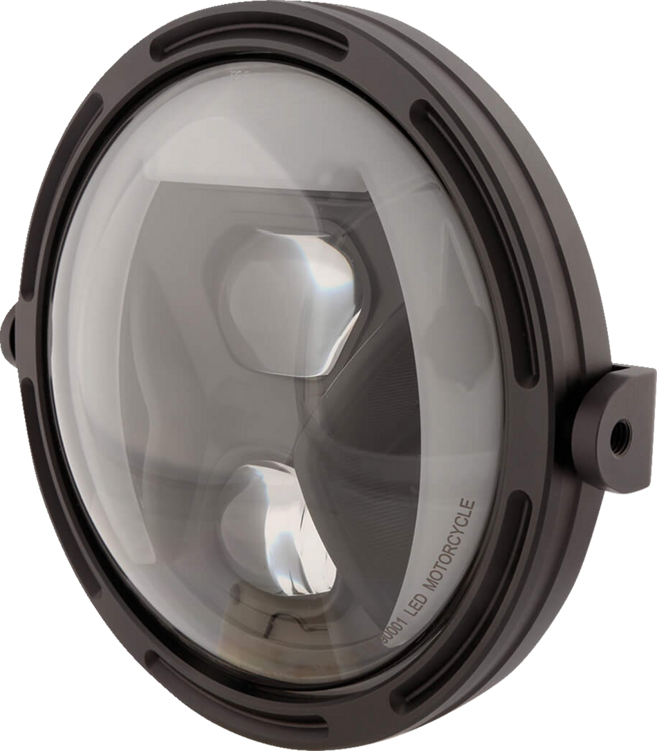 HIGHSIDER Adaptive Headlight - 7" - Side Mount - Black 223-256