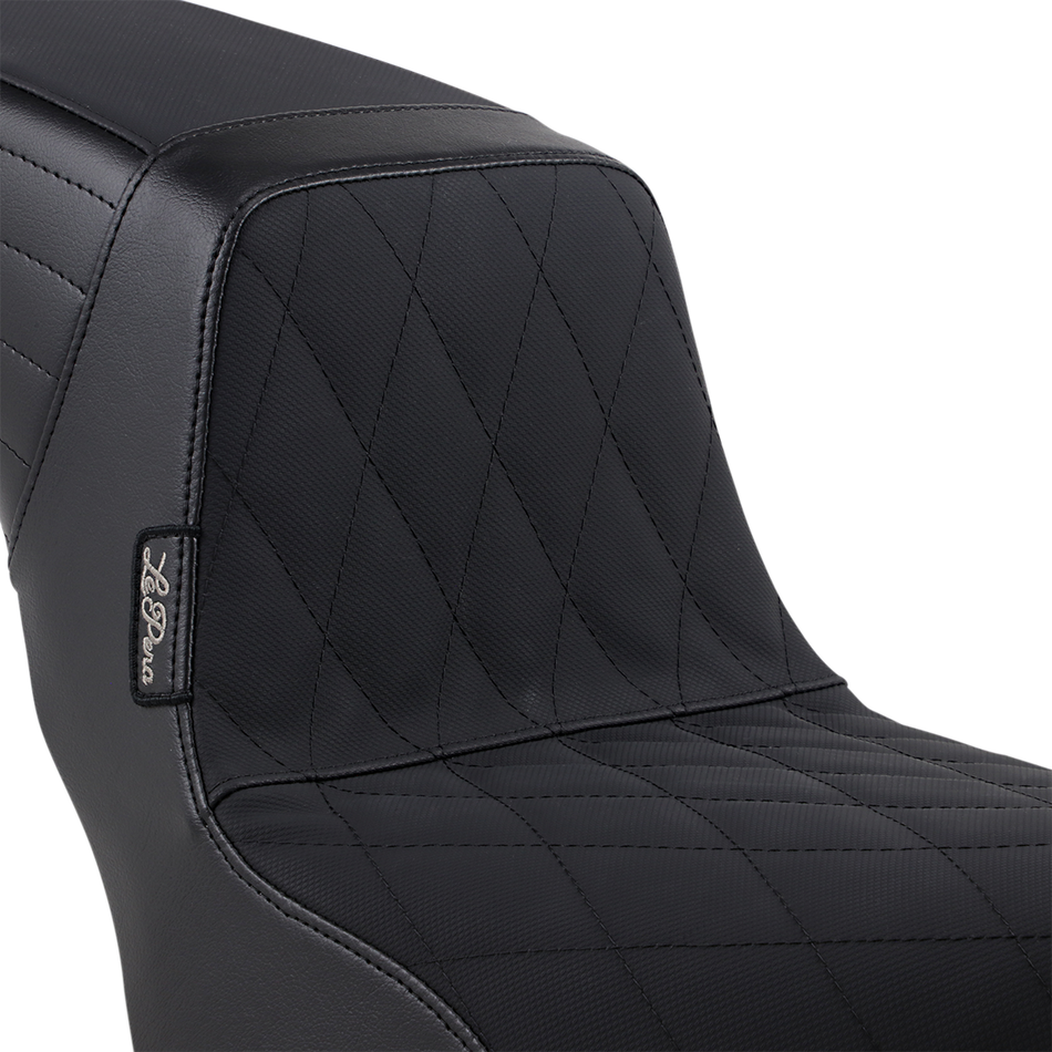 LE PERA Kickflip Seat - Diamond w/ Gripp Tape - Black - Softail '18-'21 LYB-590DMGP