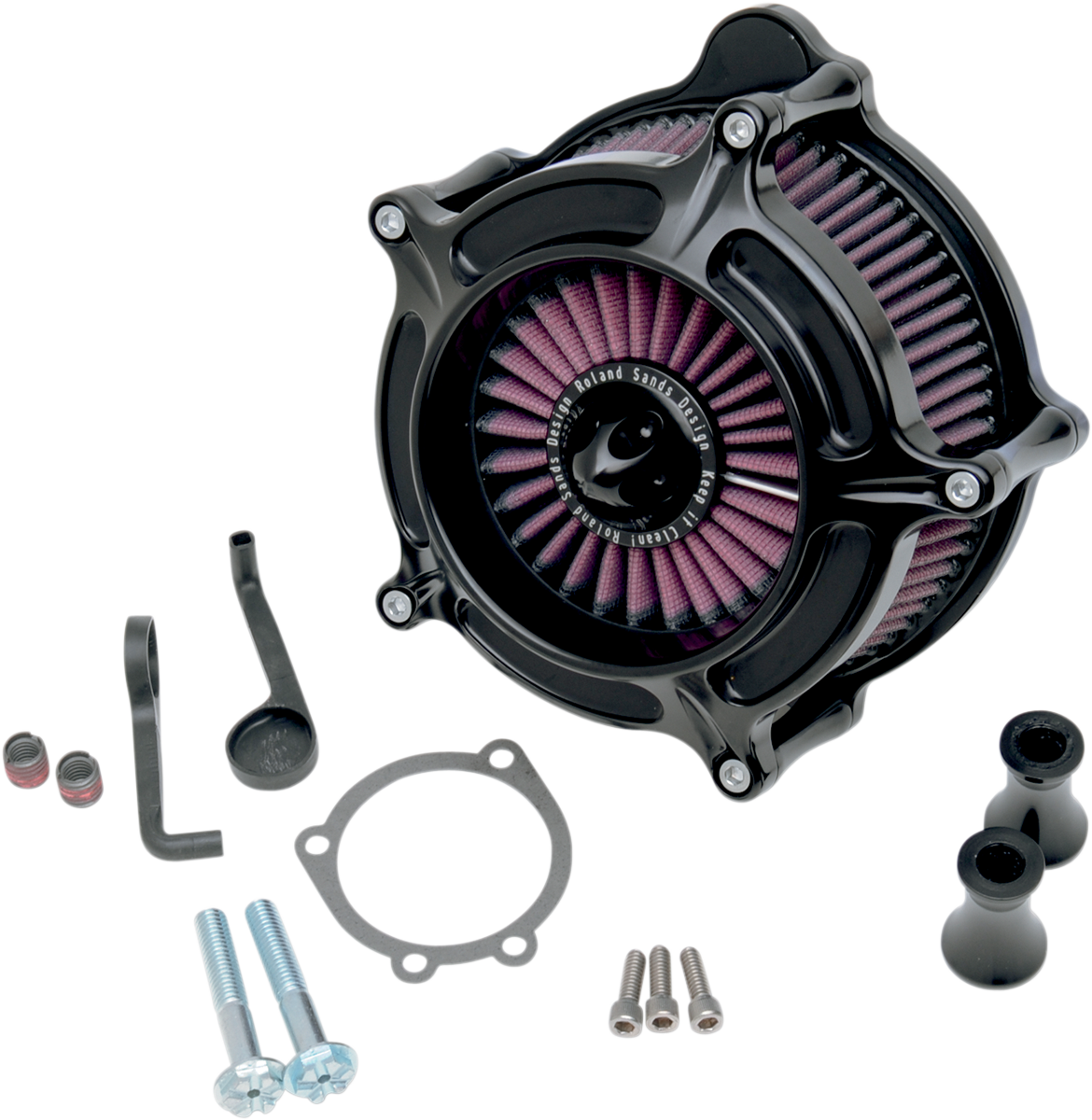 RSD Turbine Air Cleaner - Black - Throttle By Wire 0206-2038-B