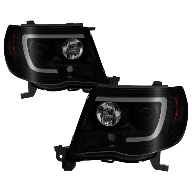 Spyder 05-11 Toyota Tacoma Ver 2 Proj Headlights - Light Bar DRL - Black Smoke PRO-YD-TT05V2-LB-BSM 5085771