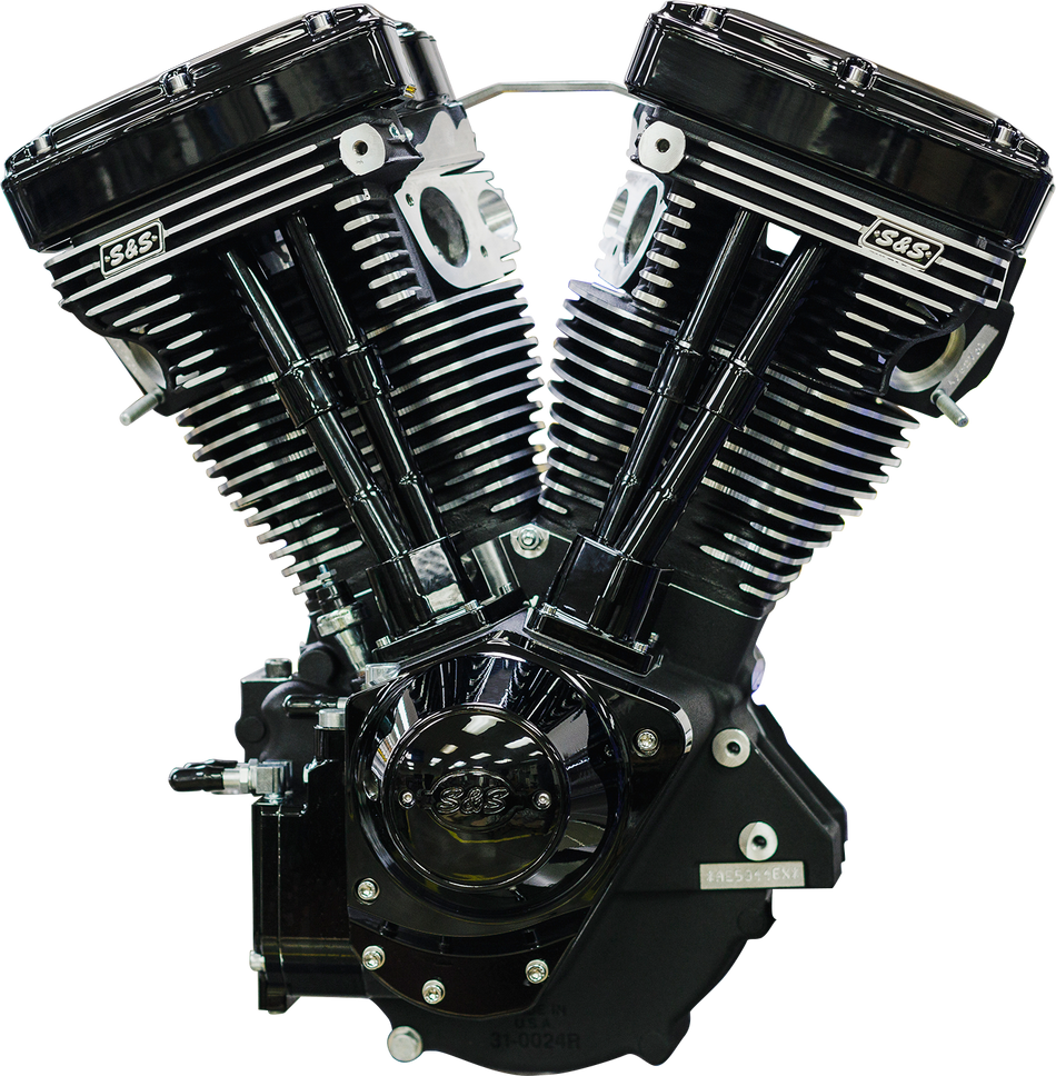 S&S CYCLE V124 Series Black Edition Long Block Engine without Induction/Ignition 310-1158