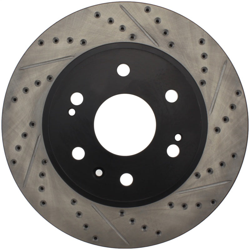 StopTech 05-10 GMC Sierra 1500 (w Rear Drum) / 07-09 GMC Yukon Front Right Slotted & Drilled Rotor 127.66057R