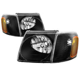 xTune 01-03 Ford Explorer Sport 4pc OEM Style Headlights w/Corner - Black (HD-JH-FEXP01-ST-BK) 9042614