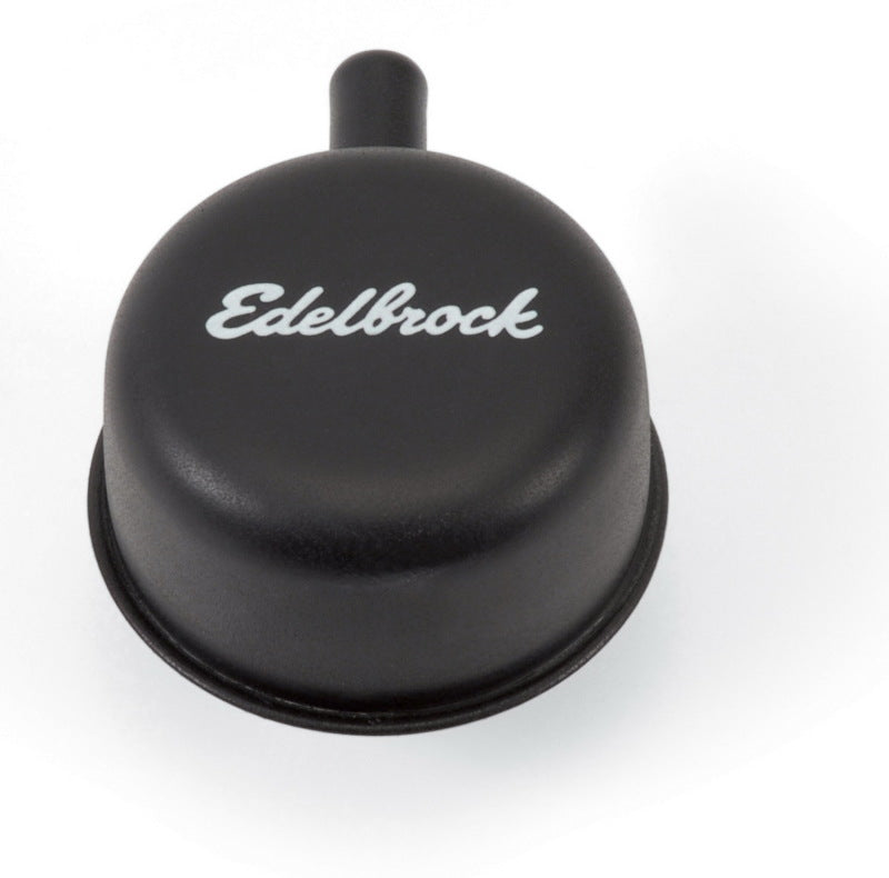 Edelbrock Round Cap w/ Nipple Black
