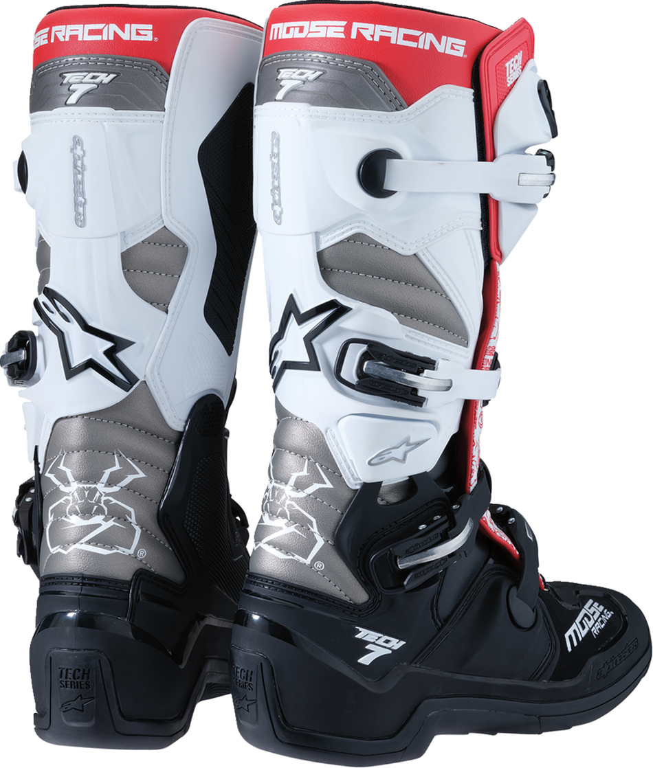 MOOSE RACING Tech 7 Boots - Black/White/Red - US 10 0212024-1225-10