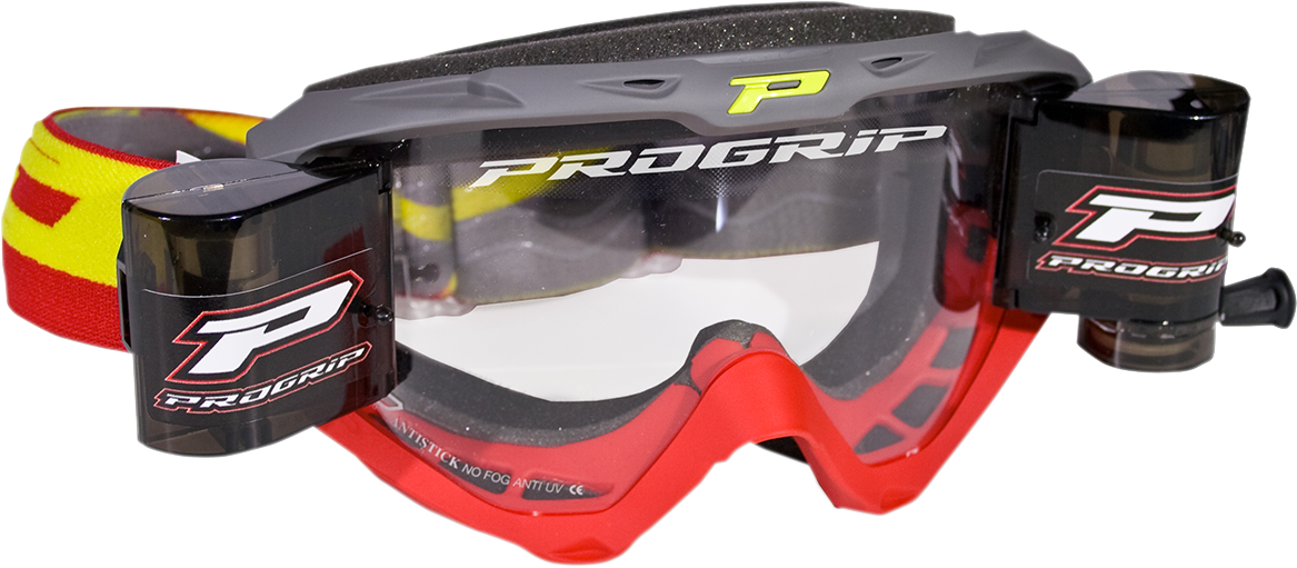 Gafas PRO GRIP 3450 Riot Roll Off - Gris/Rojo PZ3450ROGRRO 