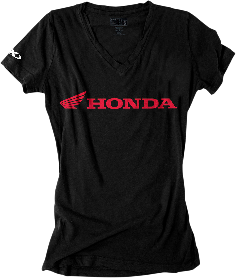 FACTORY EFFEX Women's Honda V-Neck T-Shirt - Black - Large 16-88344