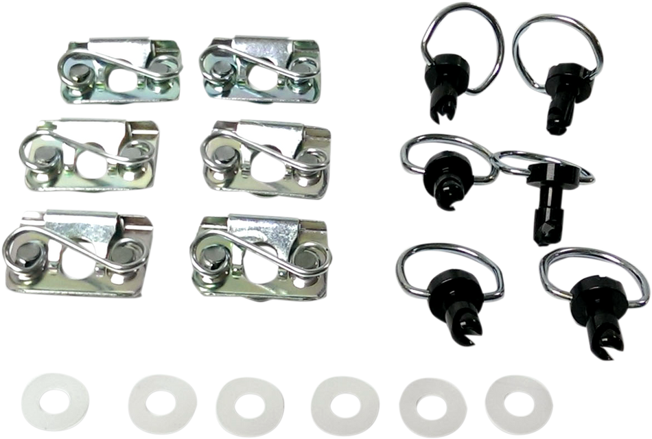 CYCLE PERFORMANCE PROD. D-Ring Kit - Black Clips CPP/9030BK