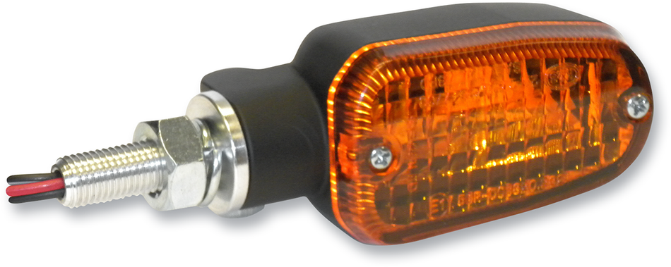 K&S TECHNOLOGIES Turn Signal - DOT&E-mark - Dual Filament - Black/Amber 25-7701BK
