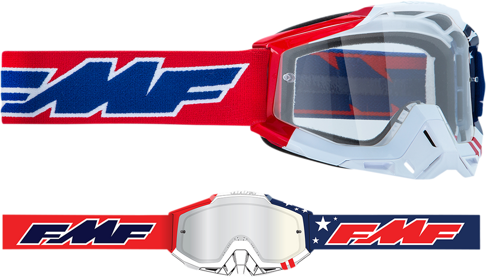 FMF PowerBomb Goggles - US of A - Clear F-50036-00006 2601-2976