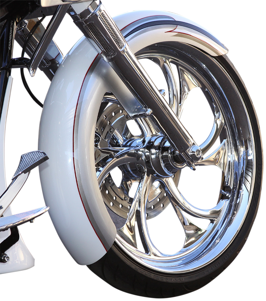 PAUL YAFFE BAGGER NATION Thicky Front Fender - 21" Wheel - With Satin Spacers PYO:THICKY21-13E-S