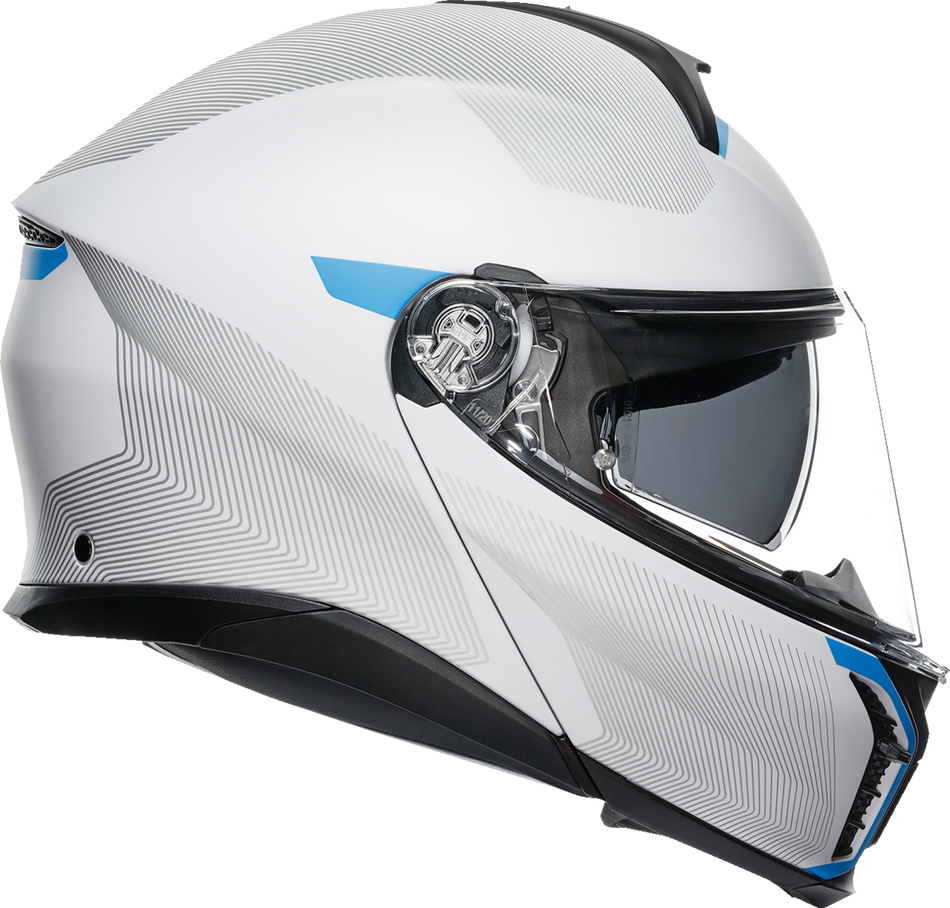 AGV Tourmodular Helmet - Frequency - Light Gray/Blue - XL 211251F2OY00615