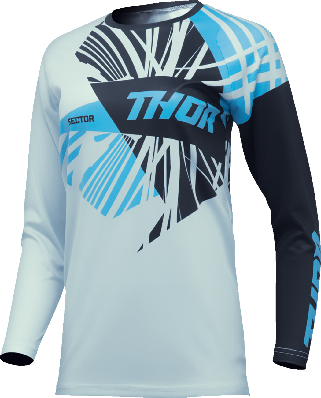 THOR Women's Sector Split Jersey - Blue/Black - Large 2911-0291